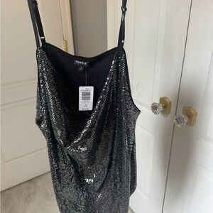 Torrid Sparkling Black Sequin Tank